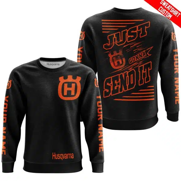Premium Just Fckn Gonna Send It - Custom Name - Husqvarna - Orange Black - Image 5