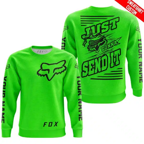 Premium Just Fckn Gonna Send It – Custom Name – Fox – Green - Image 5