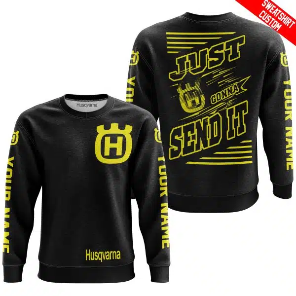 Premium Just Fckn Gonna Send It - Custom Name - Husqvarna - Yellow Black - Image 5