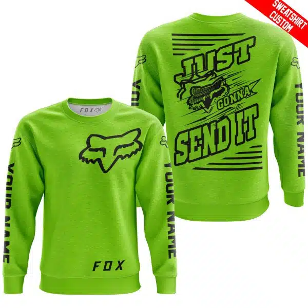 Premium Just Fckn Gonna Send It – Custom Name – Fox – Green 1 - Image 5