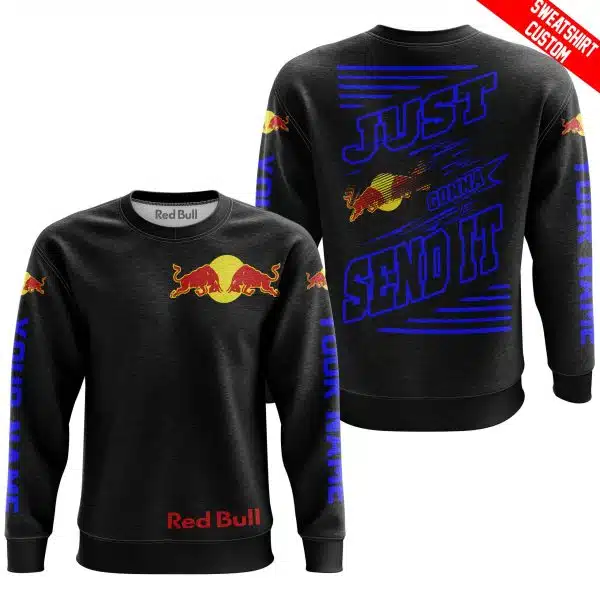 Premium Just Fckn Gonna Send It - Custom Name - Red Bull - Blue Black - Image 5