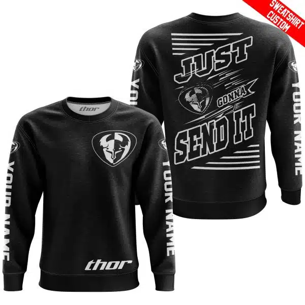 Premium Just Fckn Gonna Send It - Custom Name - Thor Racing - White Black - Image 4