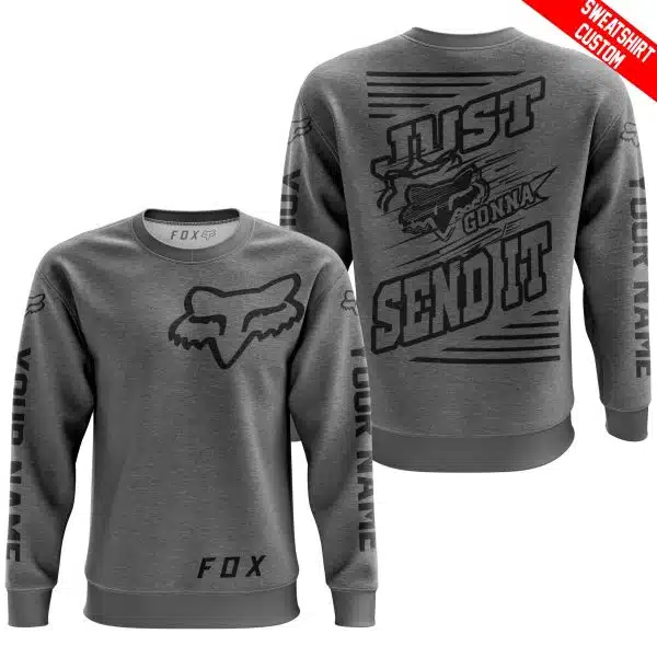 Premium Just Fckn Gonna Send It – Custom Name – Fox – Grey - Image 6