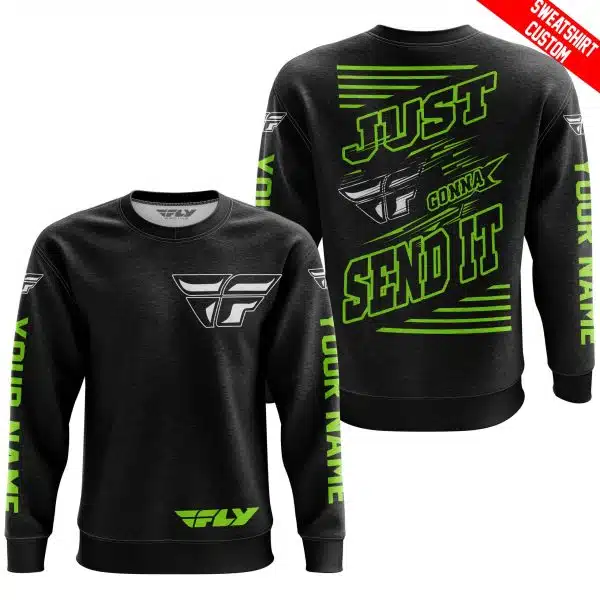 Premium Just Fckn Gonna Send It - Custom Name - Fly Racing - Green 1 Black - Image 5