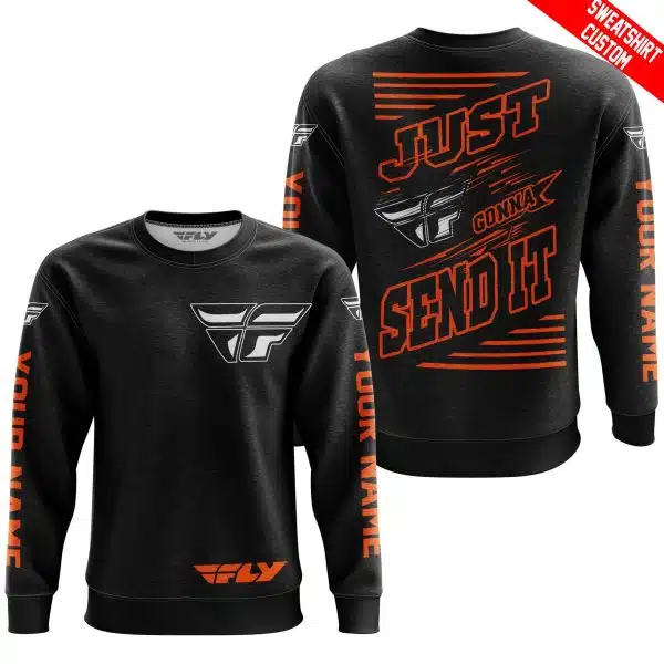 Premium Just Fckn Gonna Send It - Custom Name - Fly Racing - Orange Black - Image 5