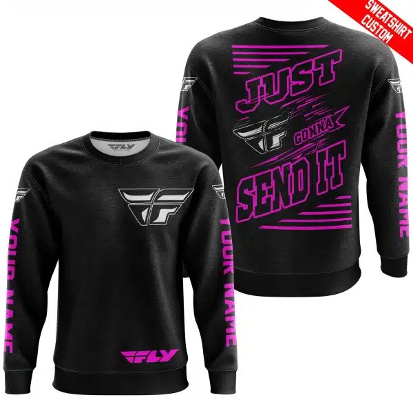 Premium Just Fckn Gonna Send It - Custom Name - Fly Racing - Pink Black - Image 5