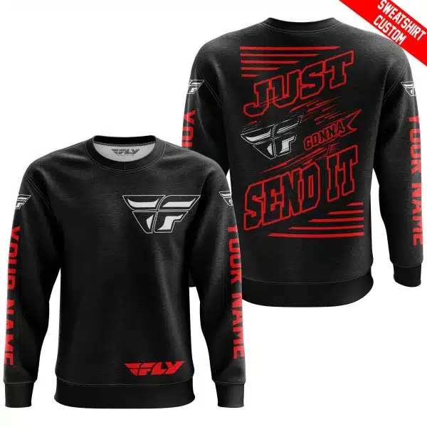 Premium Just Fckn Gonna Send It - Custom Name - Fly Racing - Red Black - Image 5