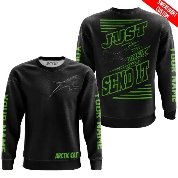 Premium Just Fckn Gonna Send It - Custom Name - Arctic Cat - Green Black - Image 4