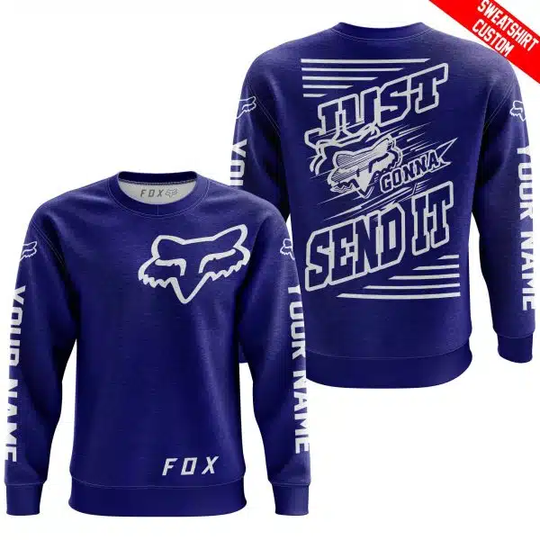 Premium Just Fckn Gonna Send It – Custom Name – Fox – Navy - Image 6