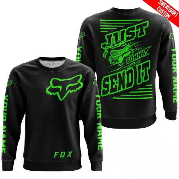 Premium Just Fckn Gonna Send It - Custom Name - Fox Racing - Green Black - Image 5