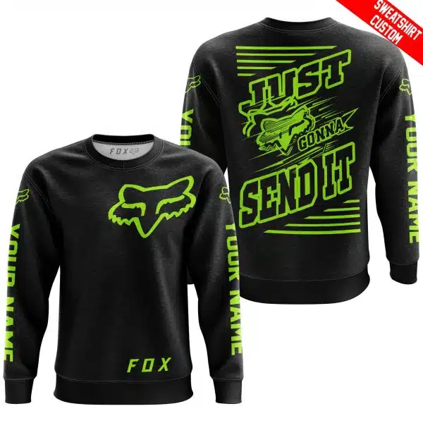 Premium Just Fckn Gonna Send It - Custom Name - Fox Racing - Neon Black - Image 5