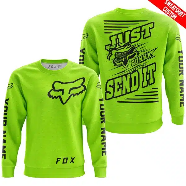 Premium Just Fckn Gonna Send It – Custom Name – Fox – Neon - Image 6