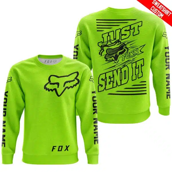 Premium Just Fckn Gonna Send It – Custom Name – Fox – Neon - Image 5