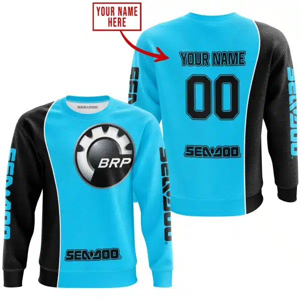 Limited Edition - Custom Name Motocrocss V2 - Sea Doo - Sky Blue - Image 4