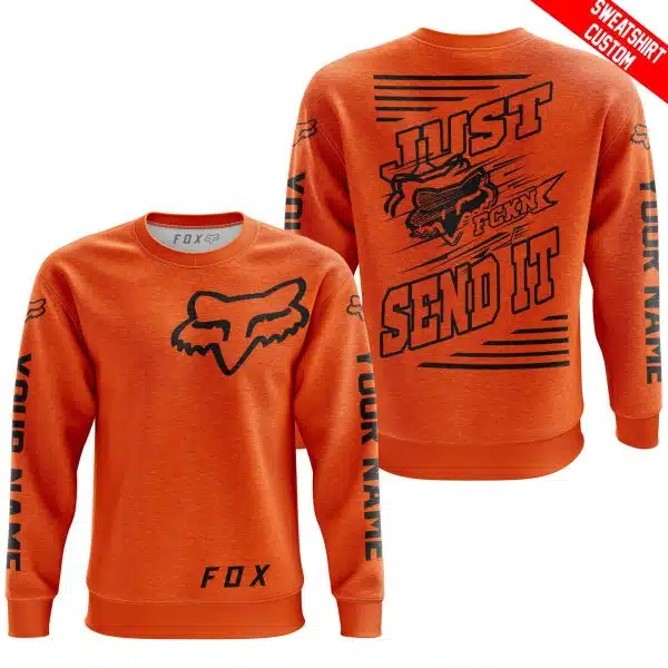 Premium Just Fckn Gonna Send It – Custom Name – Fox – Orange - Image 6