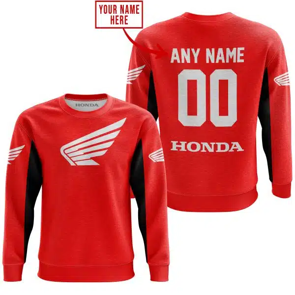 Custom Name Racing - Limited Edition - Honda - Red V2 - Image 3