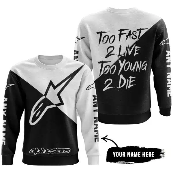 Too Fast To Live Too Young To Die - 3d All Over Printed - Alpinestars - Image 4