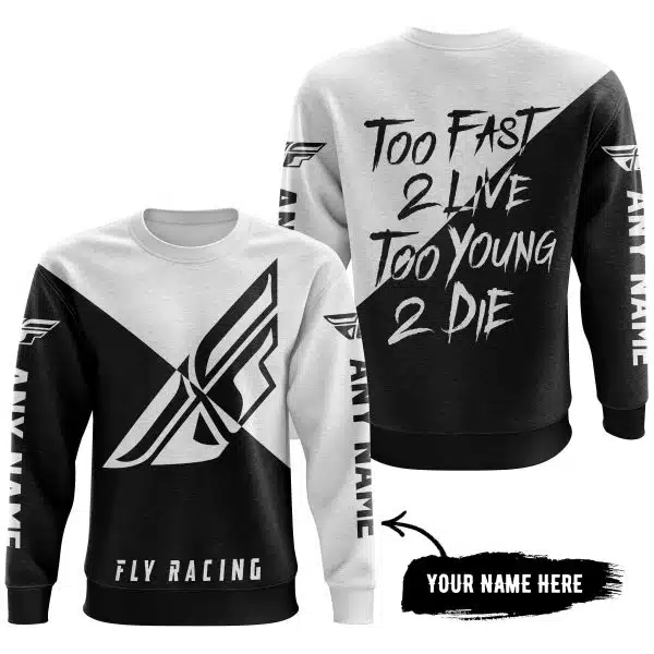 Too Fast To Live Too Young To Die - 3d All Over Printed - Fly Racing - Image 4