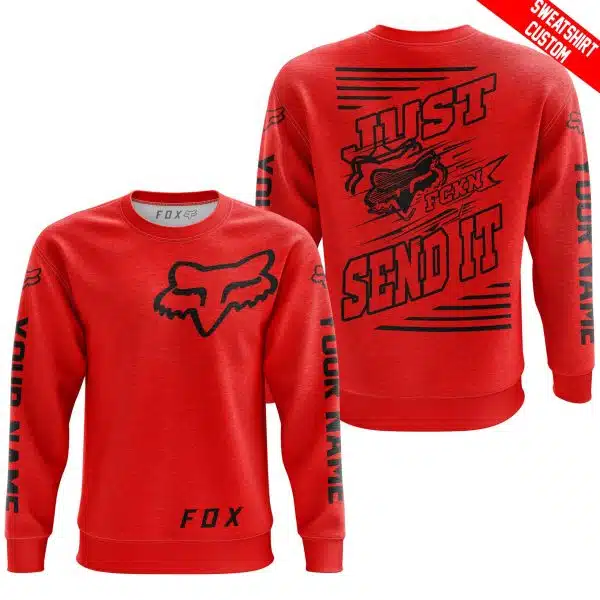 Premium Just Fckn Gonna Send It – Custom Name – Fox – Red - Image 5