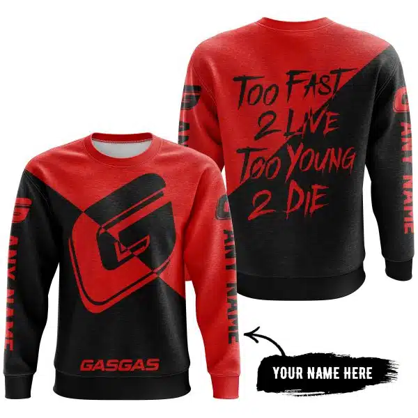 Too Fast To Live Too Young To Die - 3d All Over Printed - Gas Gas - Image 4
