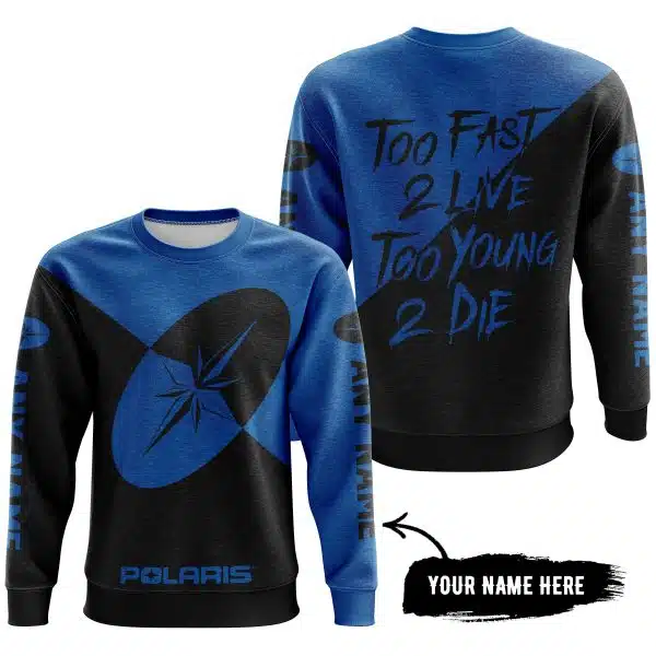 Too Fast To Live Too Young To Die - 3d All Over Printed - Polaris - Blue - Image 4