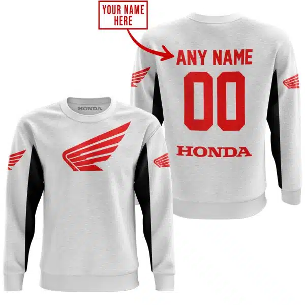 Custom Name Racing - Limited Edition - Honda - White V2 - Image 4