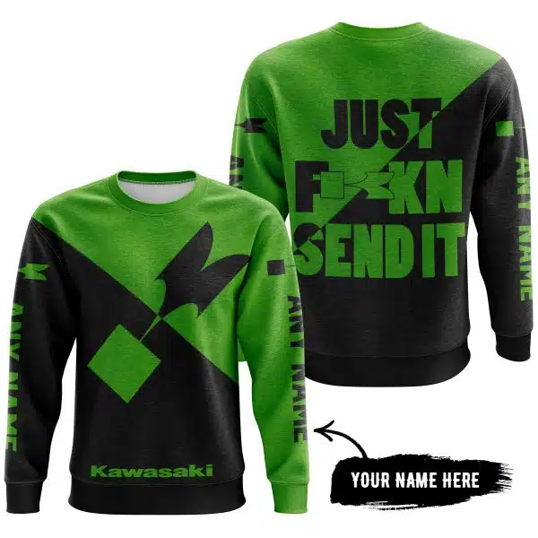 Just Fkcn Send It - 3d All Over Printed - Kawasaki - Image 4