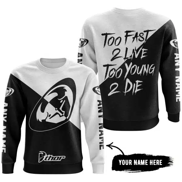 Too Fast To Live Too Young To Die - 3d All Over Printed - Thor Racing - Image 4