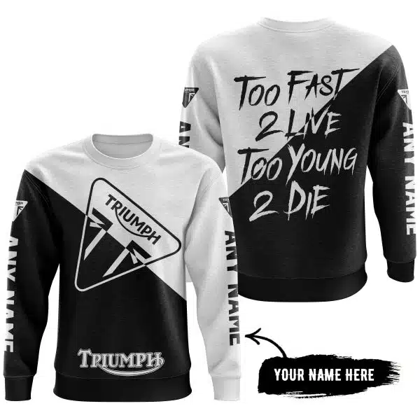 Too Fast To Live Too Young To Die - 3d All Over Printed - Triumph - Image 4