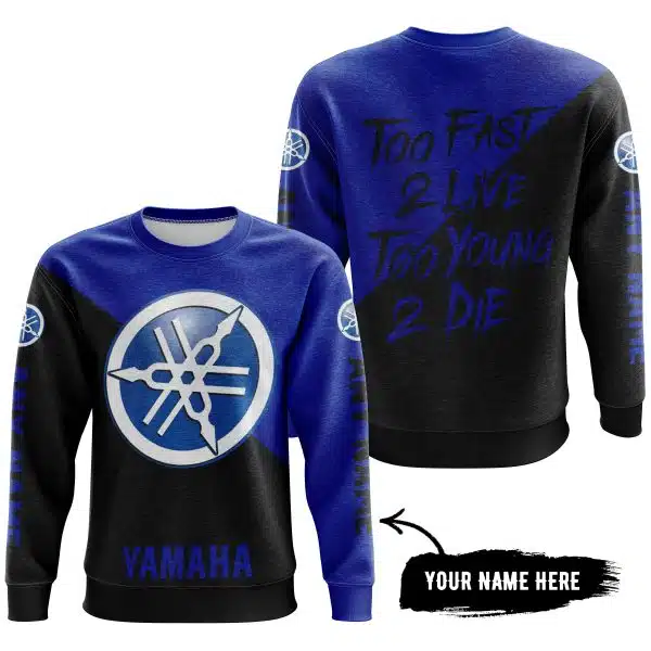 Too Fast To Live Too Young To Die - 3d All Over Printed - Yamaha - Blue - Image 4