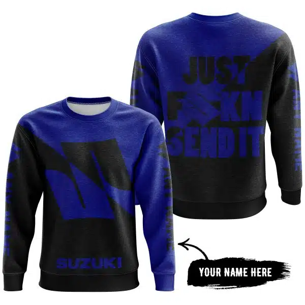Just Fkcn Send It - 3d All Over Printed - Suzuki - Blue - Image 4