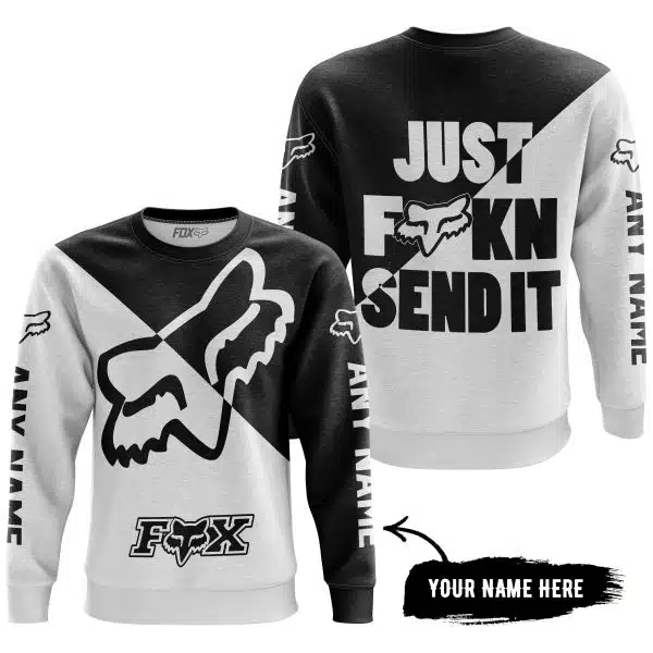 Just Fkcn Send It - 3d All Over Printed - Fox Racing - Black - Image 4