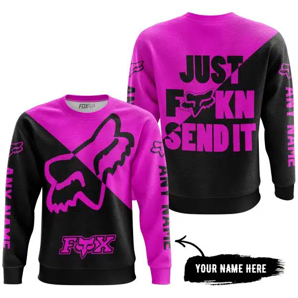 Just Fkcn Send It - 3d All Over Printed - Fox Racing - Pink - Image 4