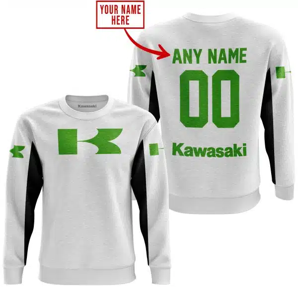 Custom Name Racing - Limited Edition - Kawasaki - White V2 - Image 3