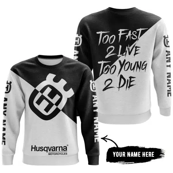 Too Fast To Live Too Young To Die - 3d All Over Printed - Husqvarna Black - Image 4