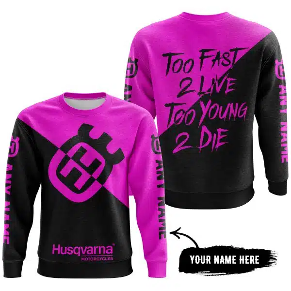 Too Fast To Live Too Young To Die - 3d All Over Printed - Husqvarna Pink - Image 4