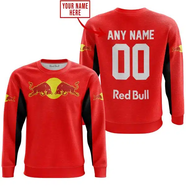 Custom Name Racing - Limited Edition - Redbull - Red V2 - Image 3