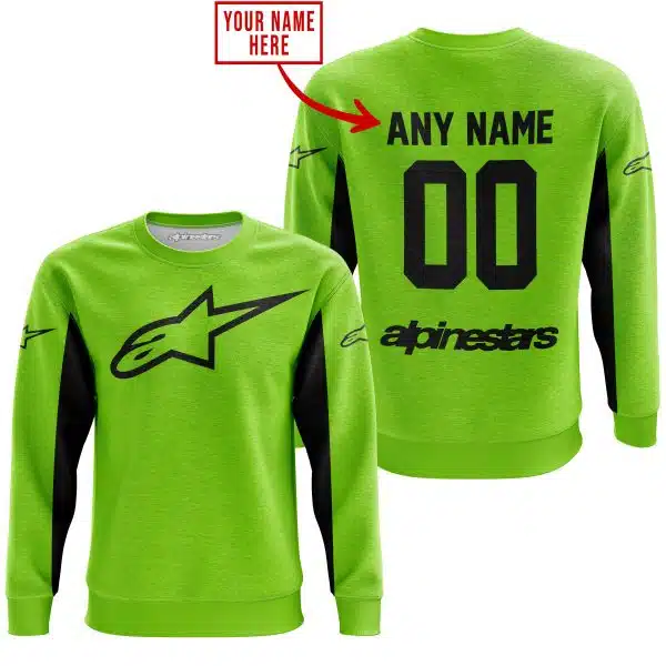 Custom Name Racing - Limited Edition - Alpinestars - Green 1 V2 - Image 3