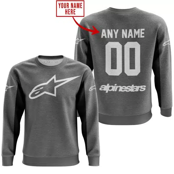 Custom Name Racing - Limited Edition - Alpinestars - Grey V2 - Image 3