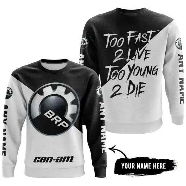 Too Fast To Live Too Young To Die - 3d All Over Printed - Can Am Black - Image 4