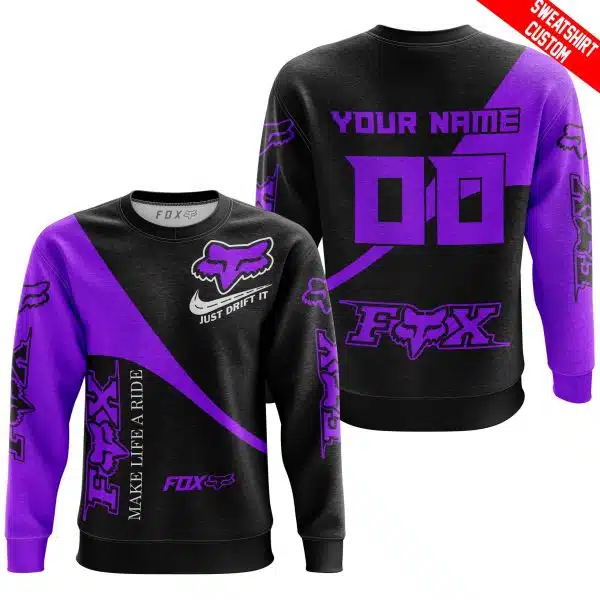 Make Life A Ride Just Send It - Fox - Purple - Image 3