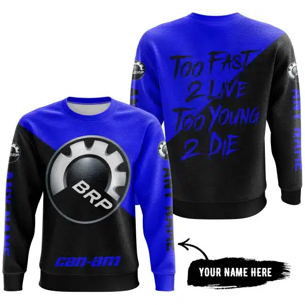 Too Fast To Live Too Young To Die - 3d All Over Printed - Can Am Blue - Image 4
