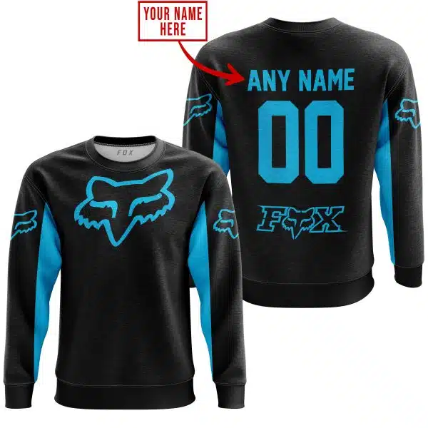 Custom Name Racing - Limited Edition - Fox Racing - Sky Blue - Image 3