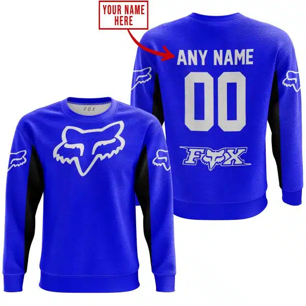 Custom Name Racing - Limited Edition - Fox Racing V2 - Blue - Image 4