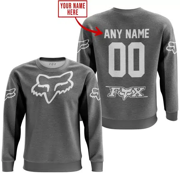 Custom Name Racing - Limited Edition - Fox Racing V2 - Grey - Image 3