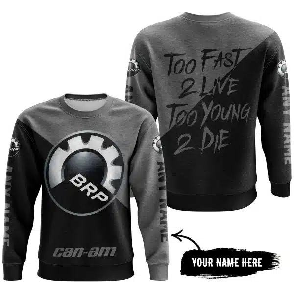 Too Fast To Live Too Young To Die - 3d All Over Printed - Can Am Grey - Image 4
