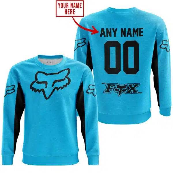 Custom Name Racing - Limited Edition - Fox Racing V2 - Sky Blue - Image 3