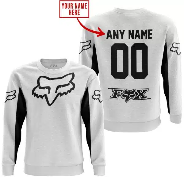 Custom Name Racing - Limited Edition - Fox Racing V2 - White - Image 3