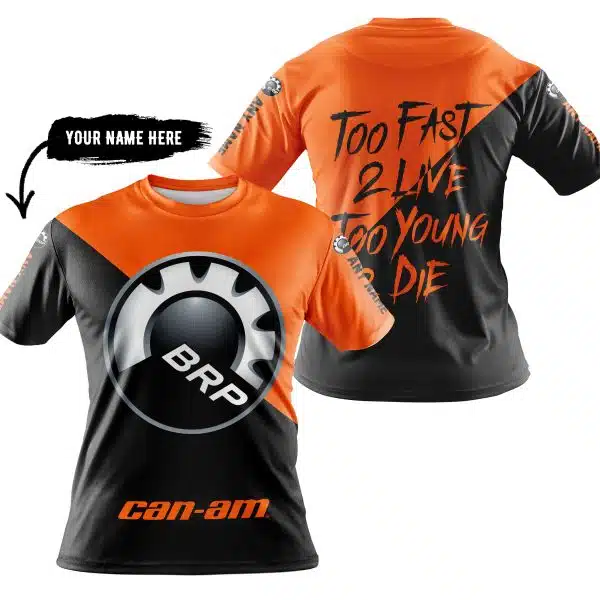 Too Fast To Live Too Young To Die - 3d All Over Printed - Can Am Orange - Image 3