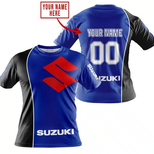 Limited Edition - Custom Name Motocrocss V2 - Suzuki - Blue - Image 3